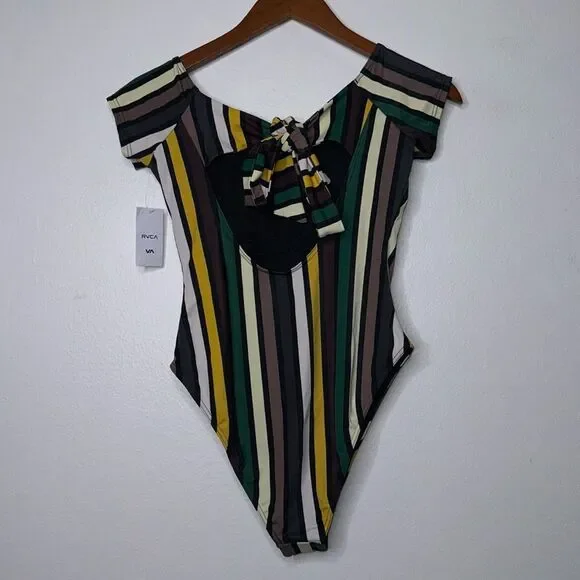 RVCA Shilo Women's Off Shoulder One Piece Swimsuit Size Small - Picture 8 of 13